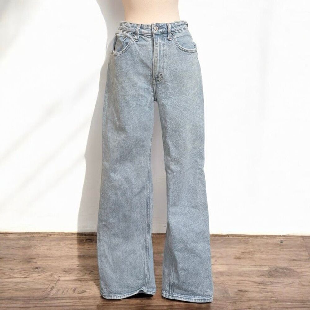 Abercrombie & Fitch The 90s Straight Ultra High Rise Jeans Blue 27 4 High Waiste